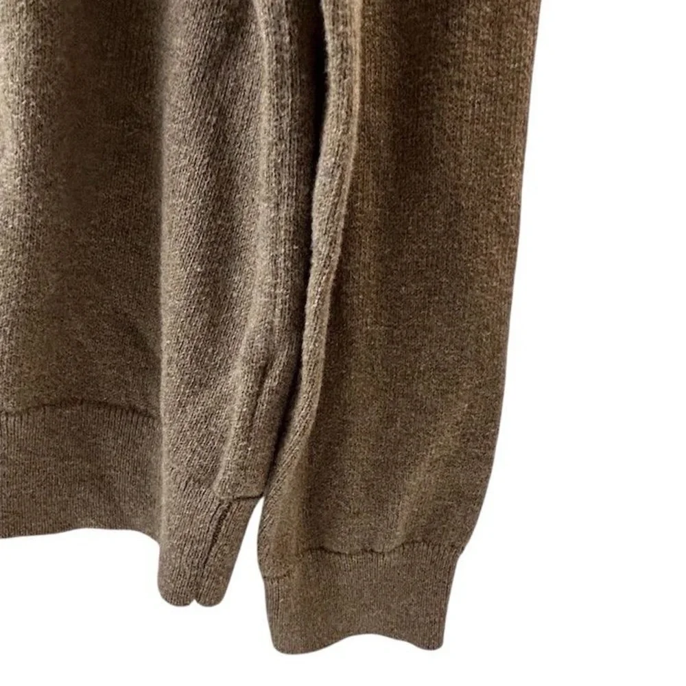 J.Crew Men's Brown Quarter Zip Pullover Sweater Size L Casual‎ Knit - Picture 6 of 9